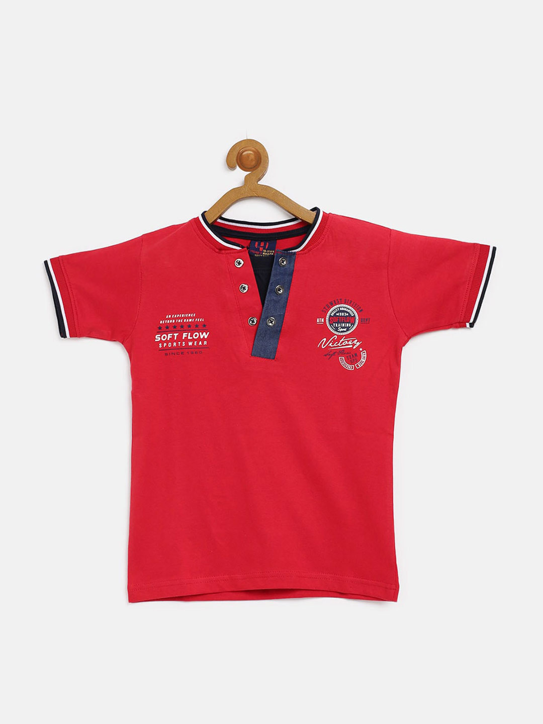 

V2 Value & Variety Boys Red Printed Regular Fit T-shirt
