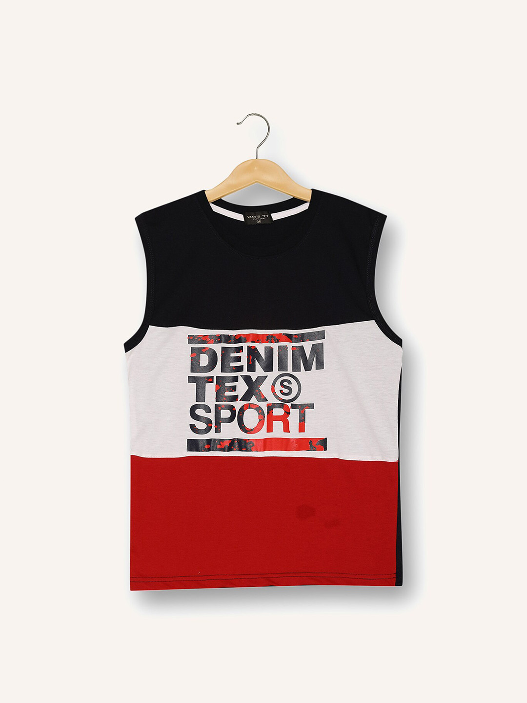 

V2 Value & Variety Boys Black & Grey Melange Printed T-shirt
