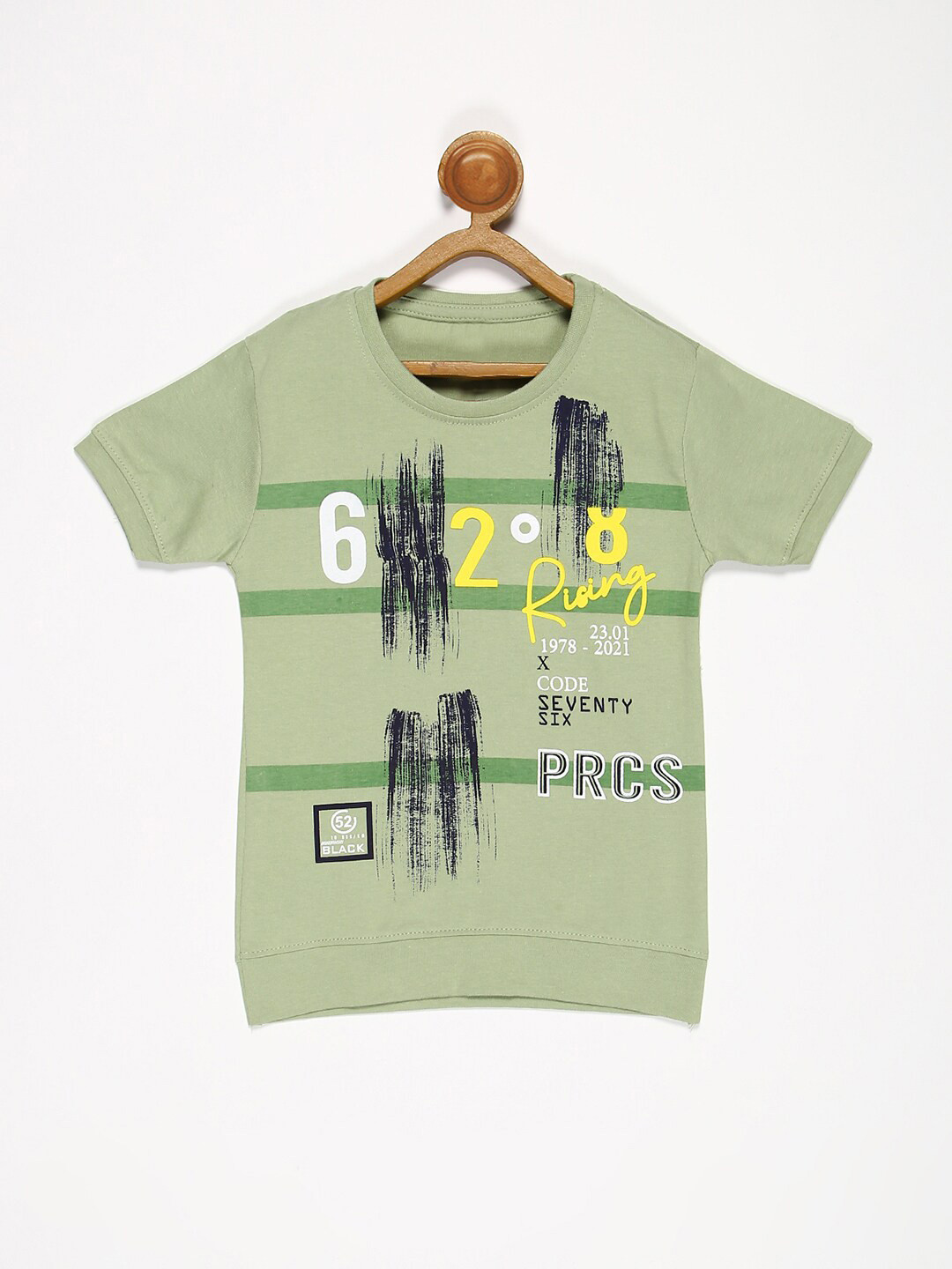 

V2 Value & Variety Boys Green Printed Regular Fit T-shirt