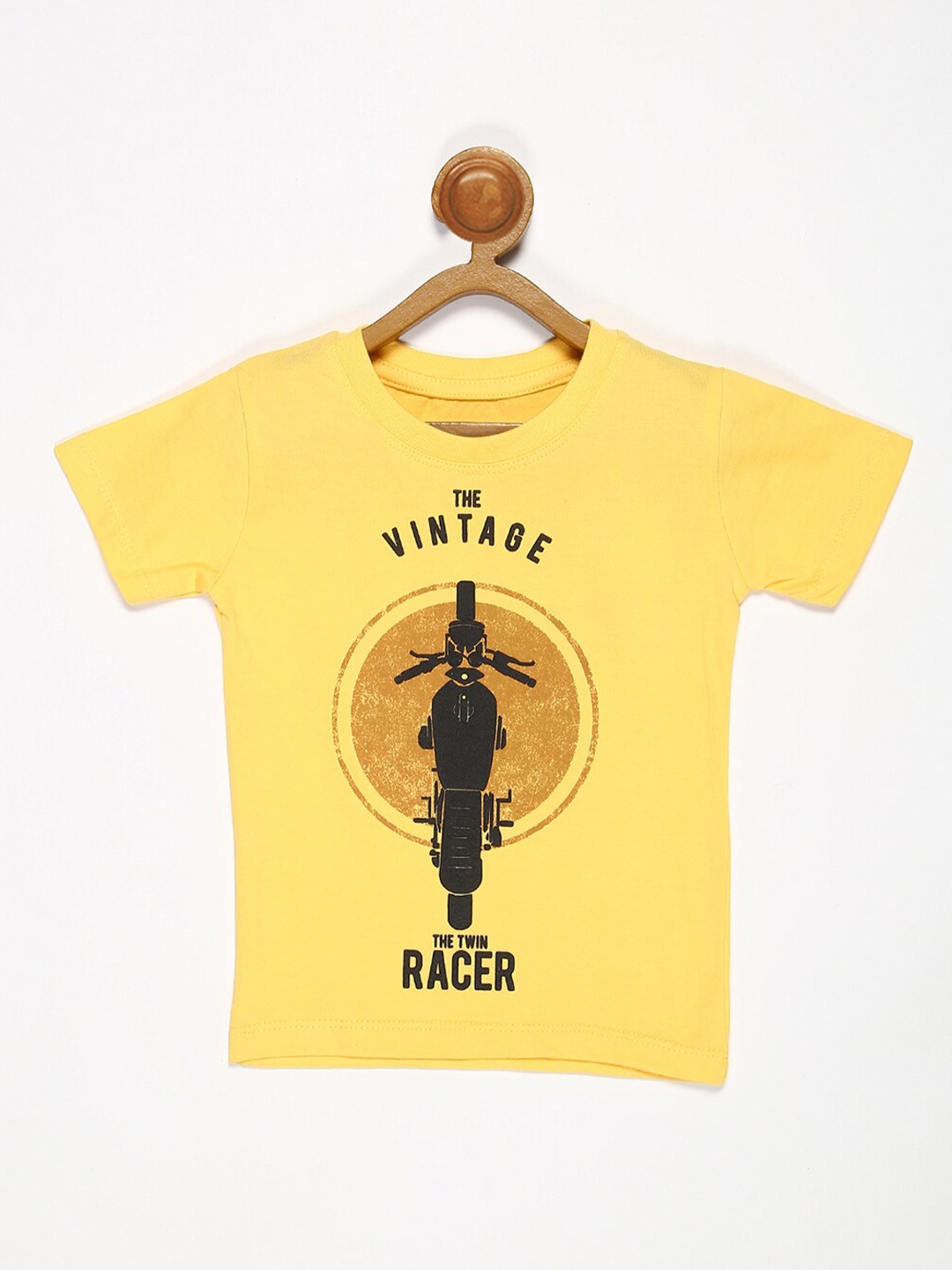 

V2 Value & Variety Boys Yellow Printed Regular Fit T-shirt