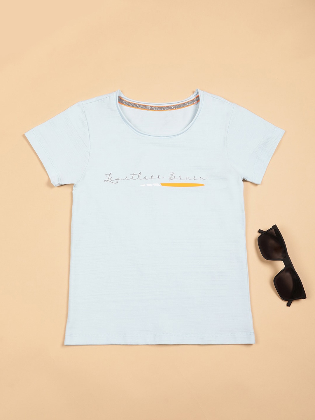 

V2 Value & Variety Boys Blue Printed Applique T-shirt