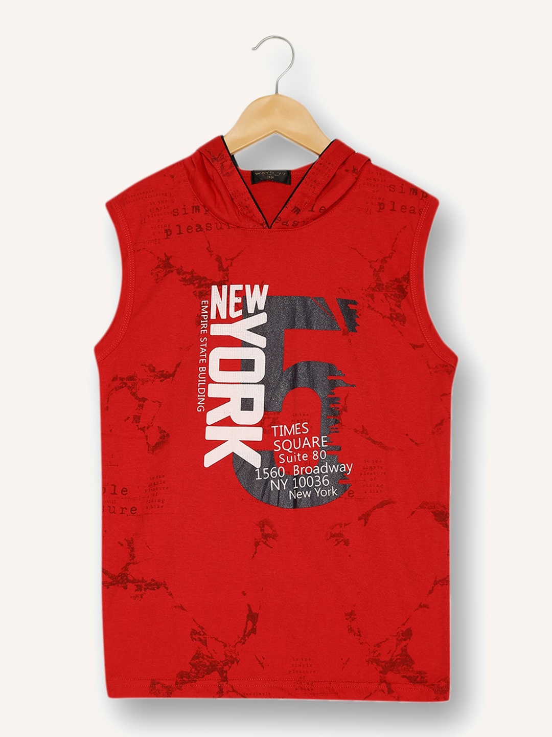 

V2 Value & Variety Boys Red Printed Applique T-shirt