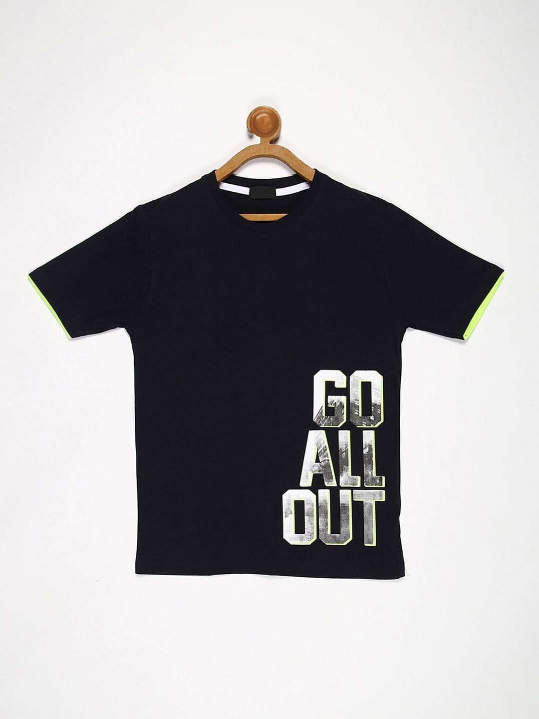 

V2 Value & Variety Boys Blue High Neck Monochrome T-shirt