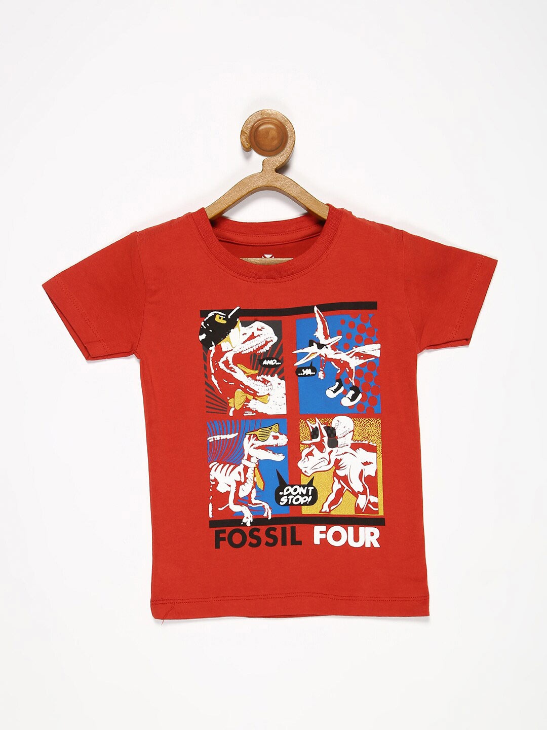 

V2 Value & Variety Boys Red Raw Edge T-shirt