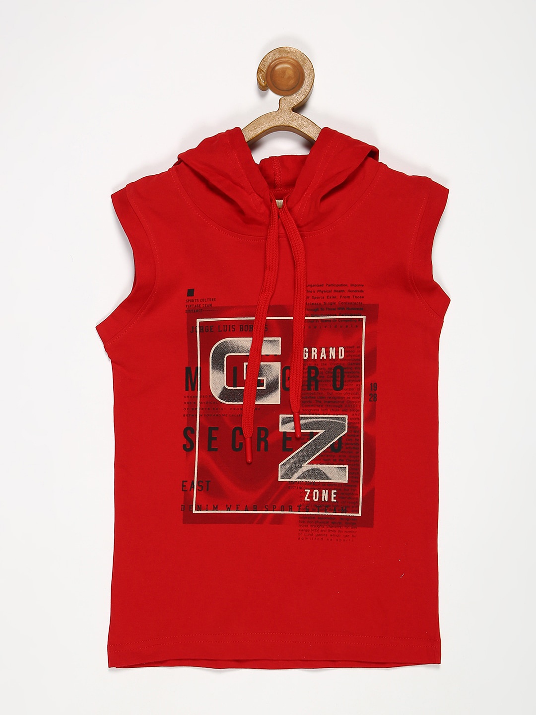 

V2 Value & Variety Boys Red Sports Printed Applique T-shirt