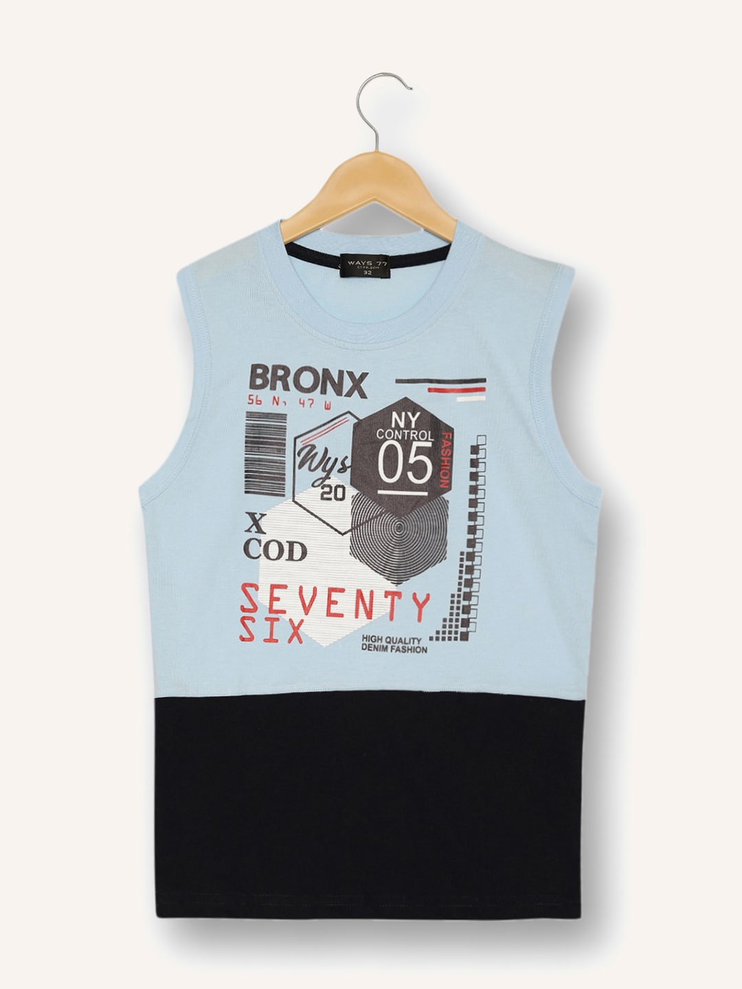 

V2 Value & Variety Boys Blue Printed Extended Sleeves T-shirt