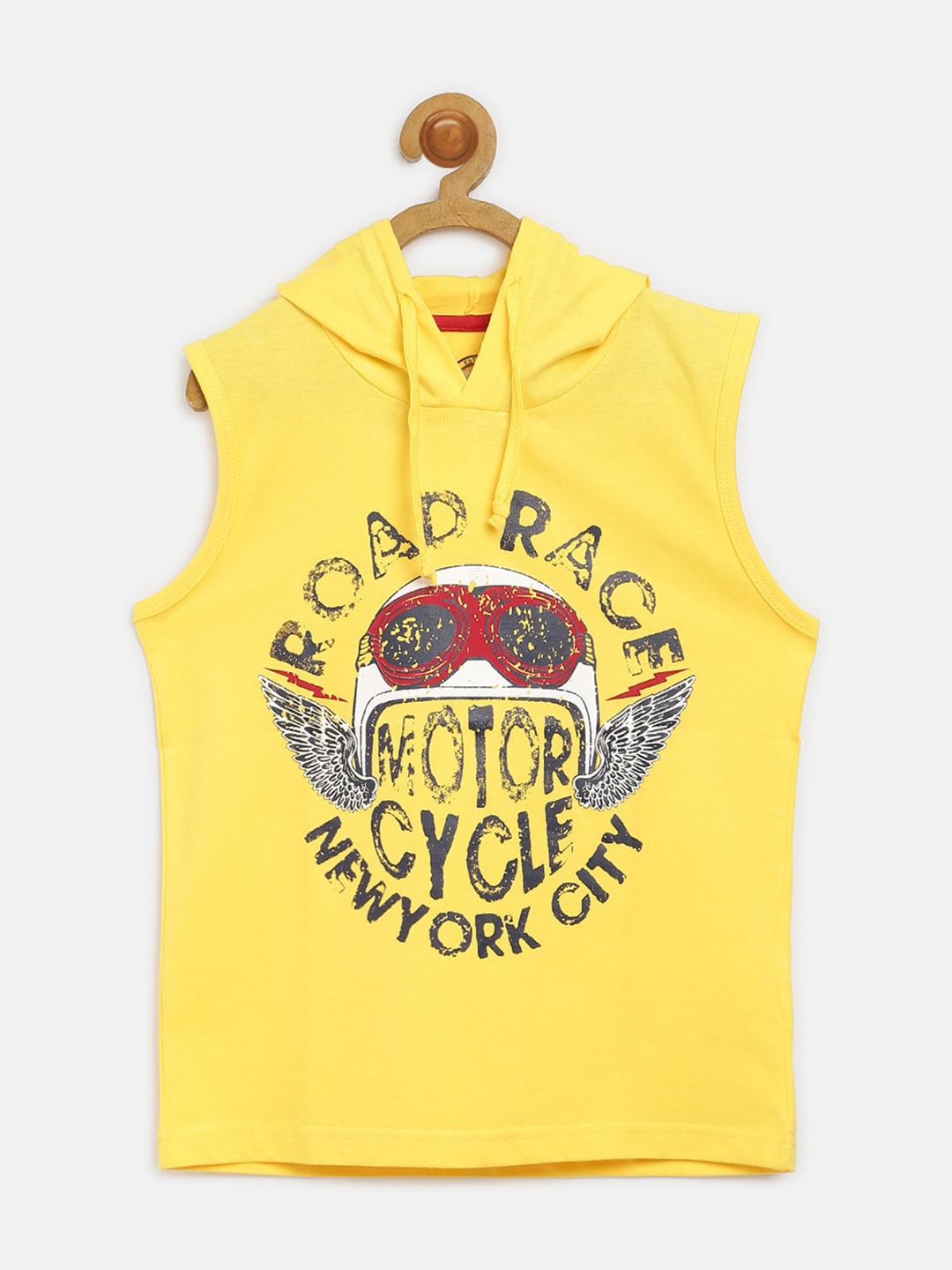 

V2 Value & Variety Boys Yellow Typography Printed T-shirt