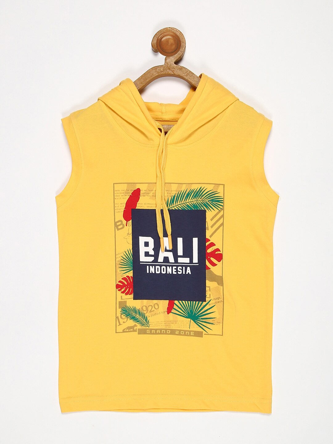 

V2 Value & Variety Boys Mustard Yellow Mandarin Collar T-shirt