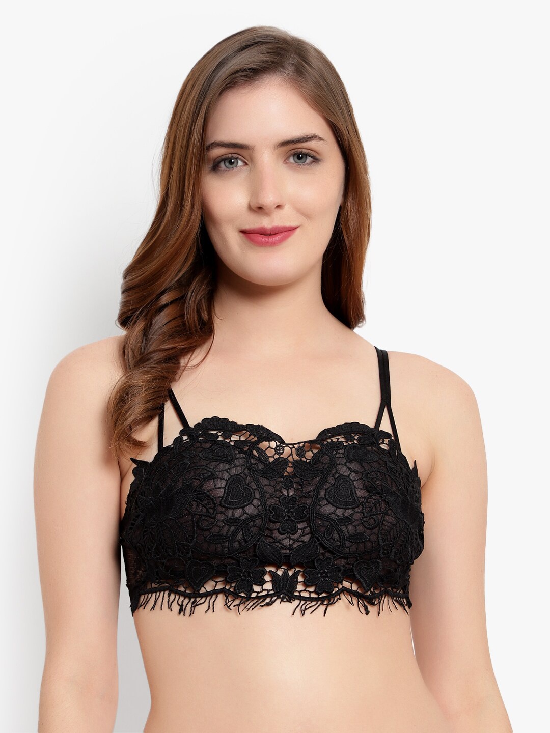 

BRACHY Black Floral Bra Lightly Padded