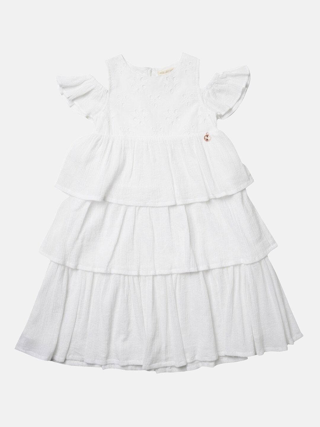 

Angel & Rocket Girls White A-Line Cotton Dress