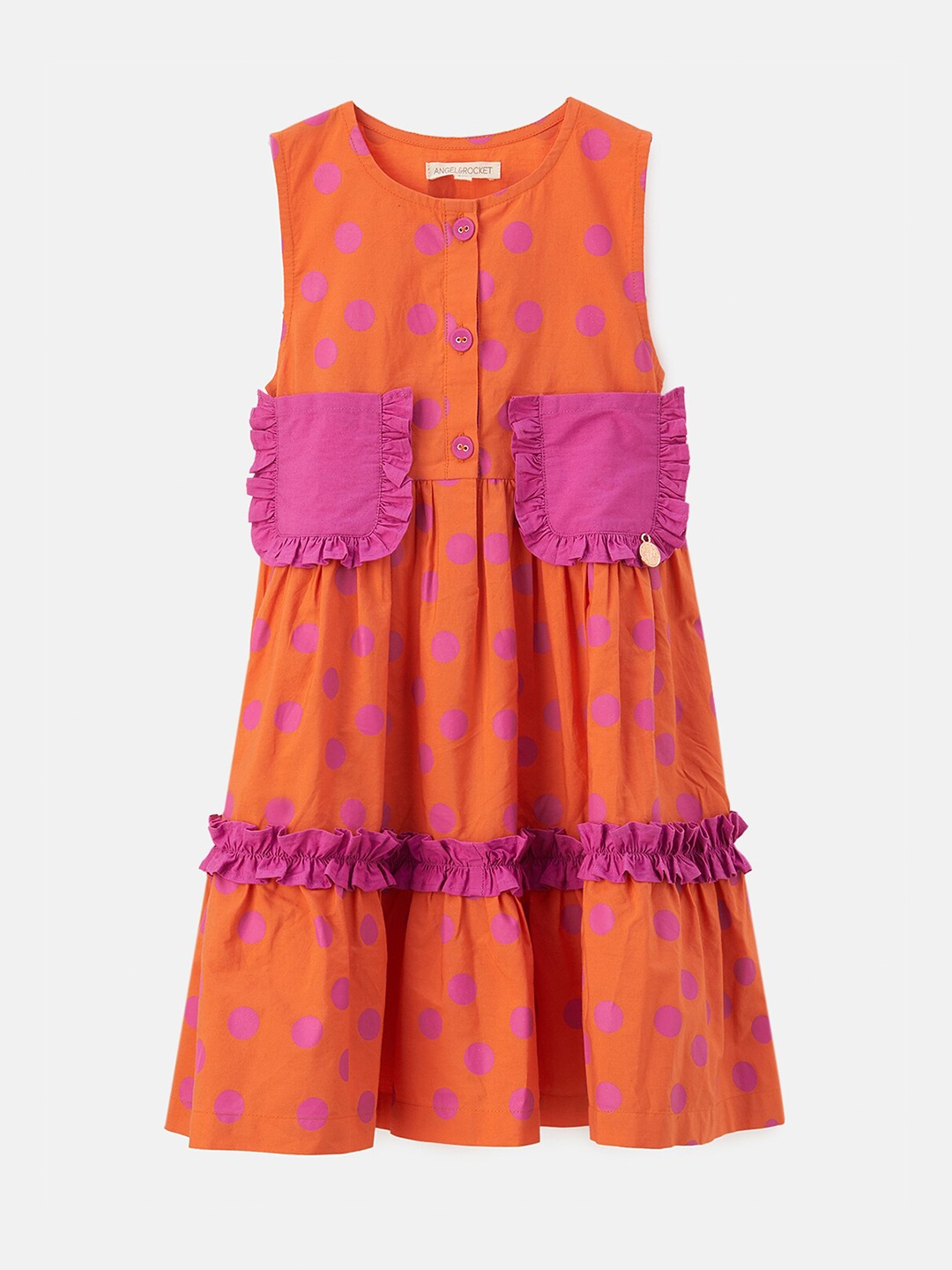 

Angel & Rocket Orange A-Line Dress