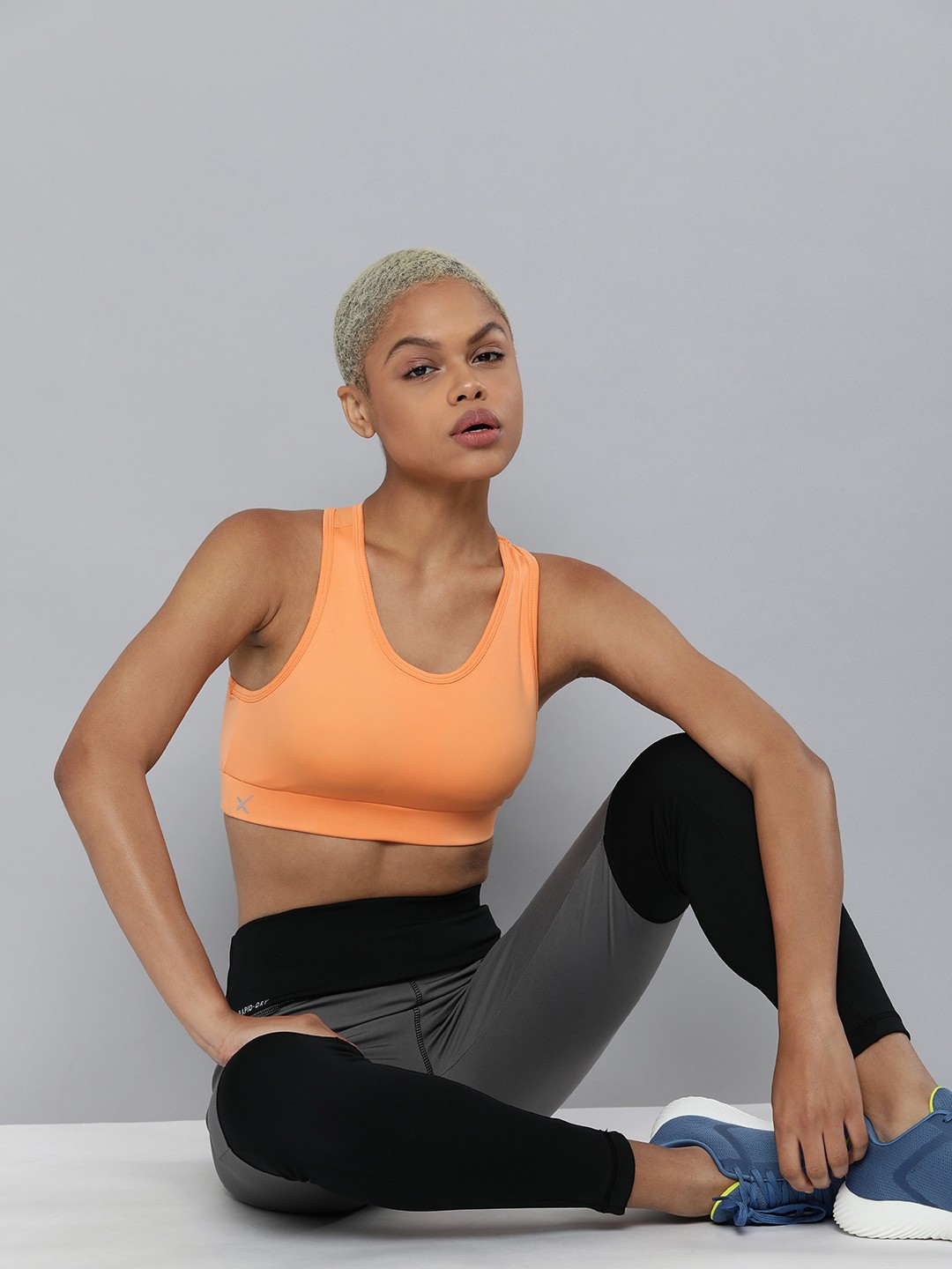 

HRX by Hrithik Roshan Orange Solid Bra Lightly Padded