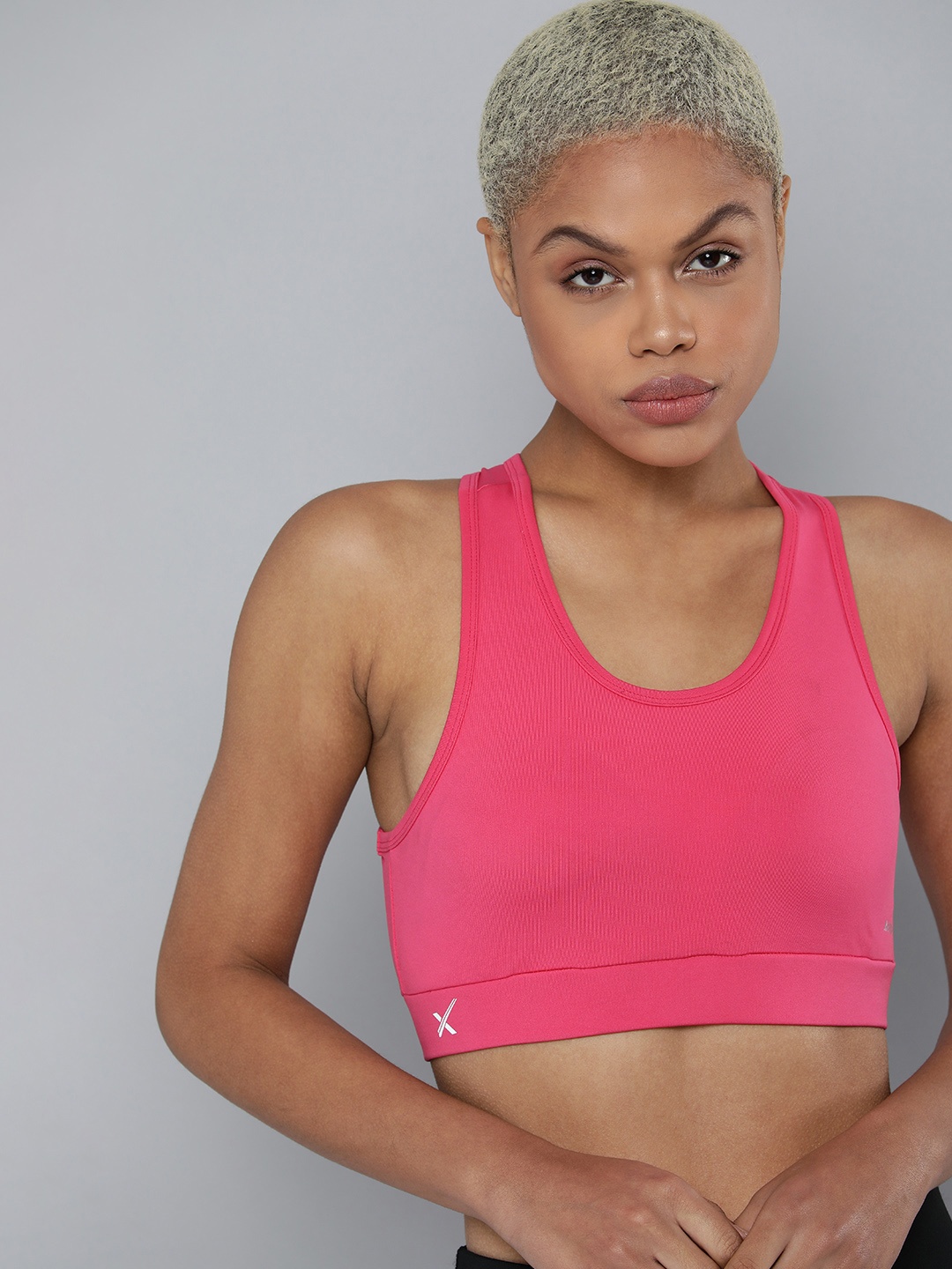 

HRX by Hrithik Roshan Pink Solid Green Bra Lightly Padded