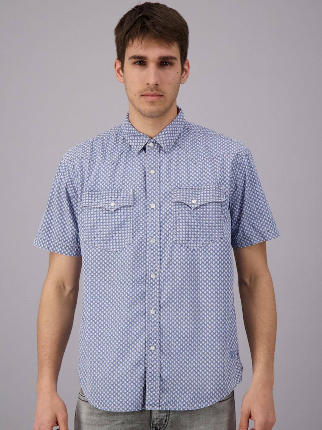 

FREESOUL Men Blue Printed Casual Shirt