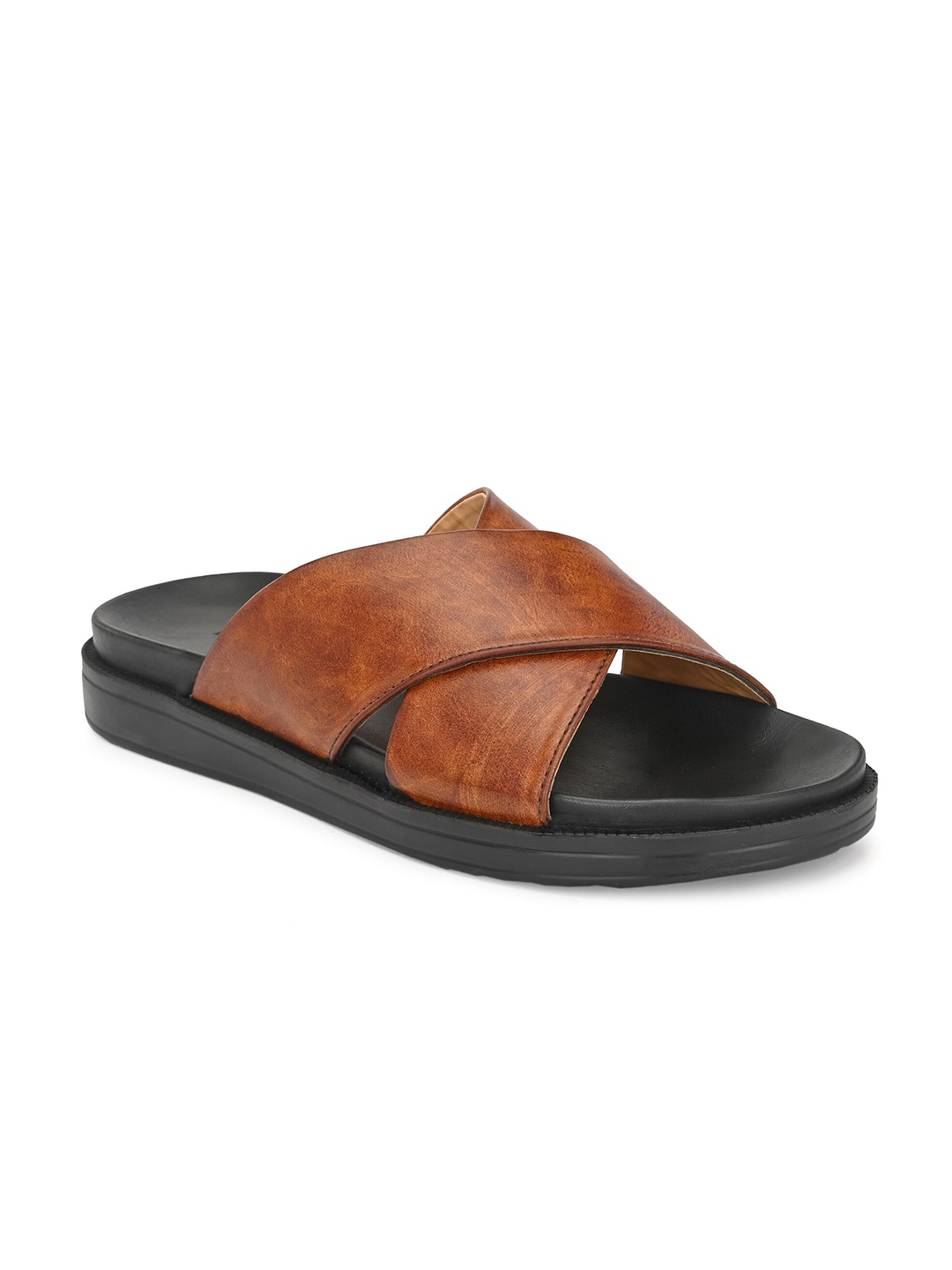 

Eego Italy Men Tan Comfort Sandals
