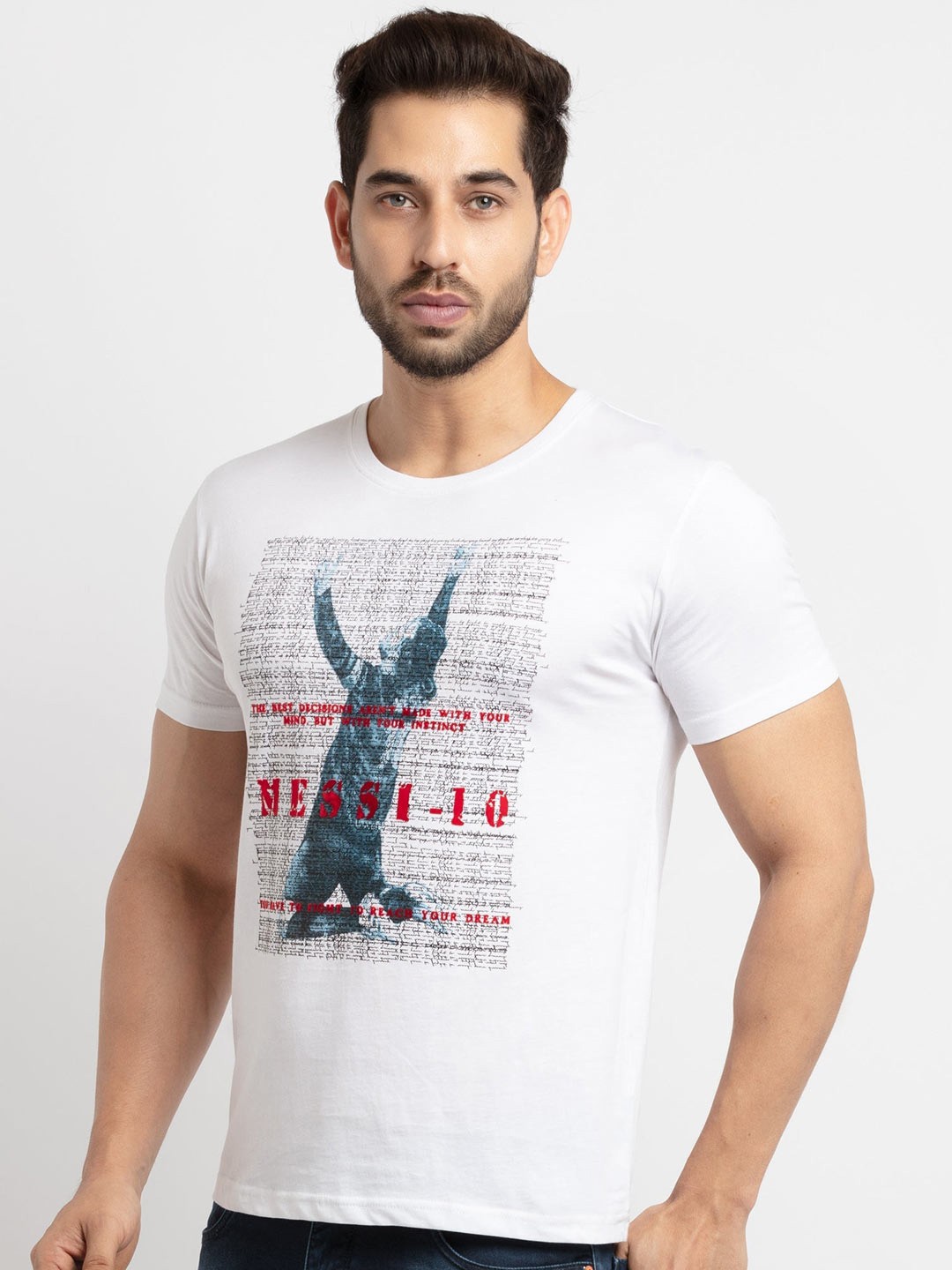 

Status Quo Men White Printed T-shirt