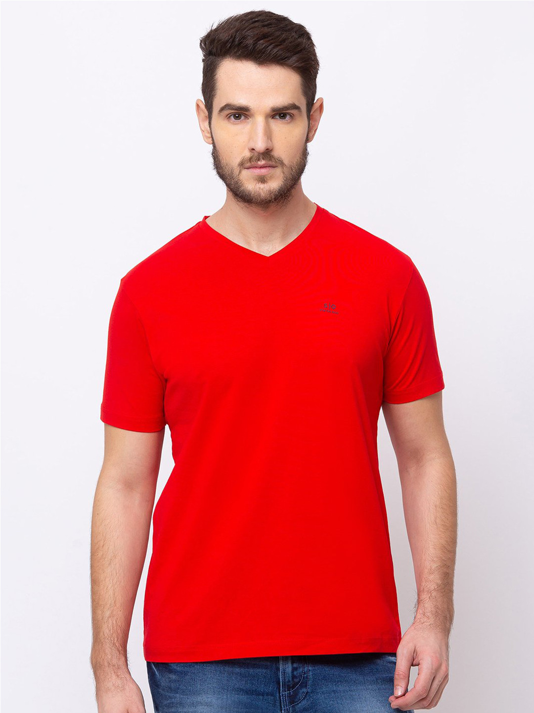 

Status Quo Men Red V-Neck T-shirt