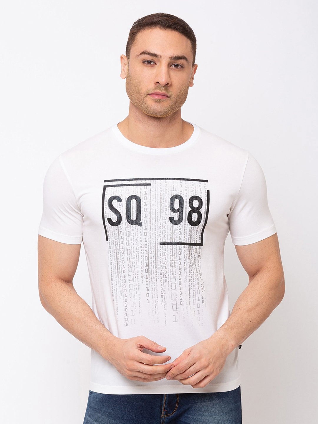 

Status Quo Men White Printed T-shirt