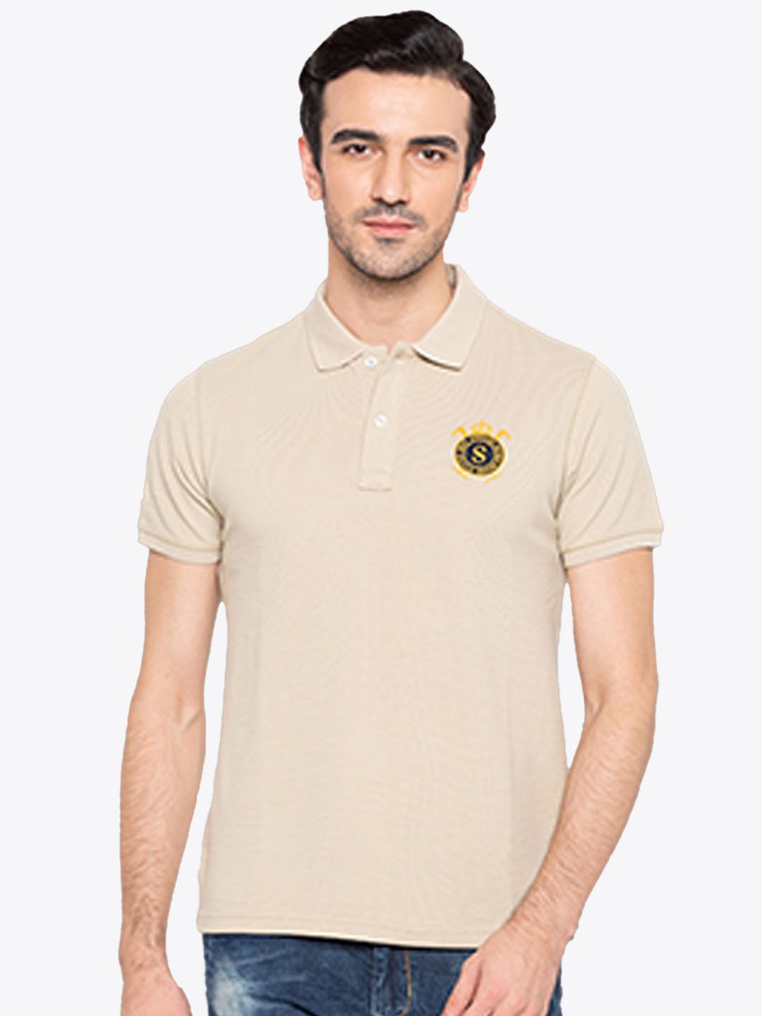

Status Quo Men Grey Polo Collar T-shirt
