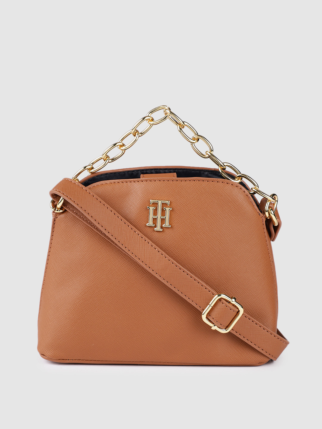 

Tommy Hilfiger Brown Solid Structured Sling Bag