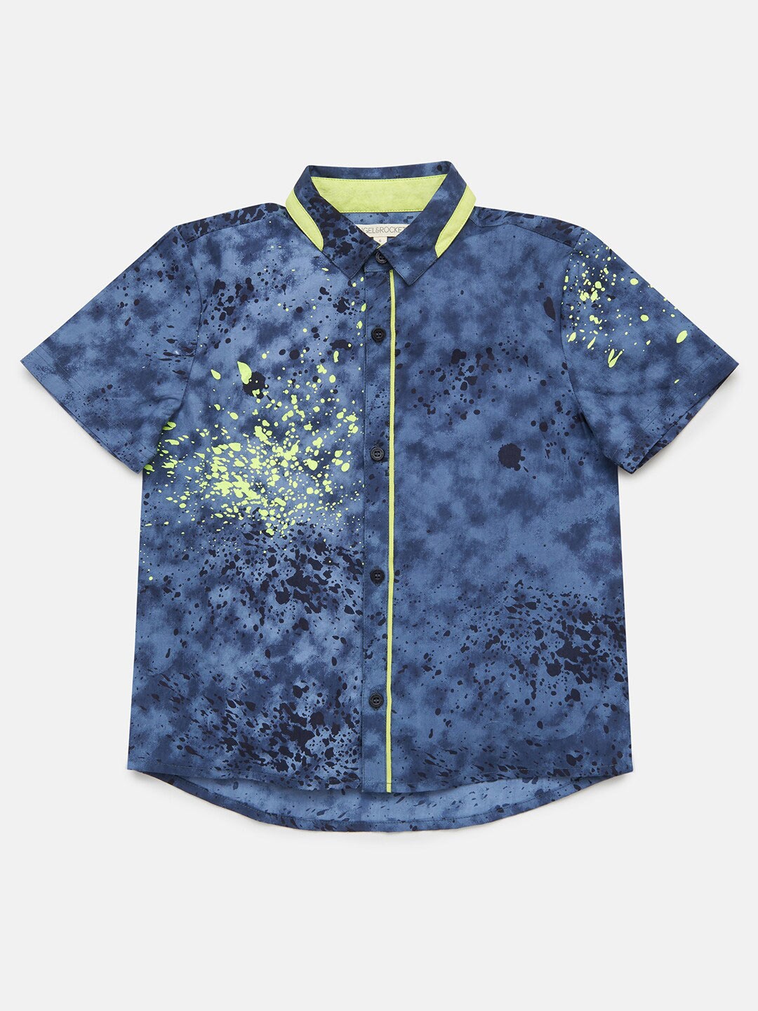 

Angel & Rocket Boys Blue Classic Printed Casual Shirt
