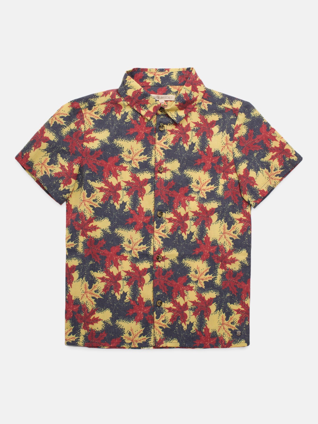 

Angel & Rocket Boys Yellow Classic Printed Casual Shirt