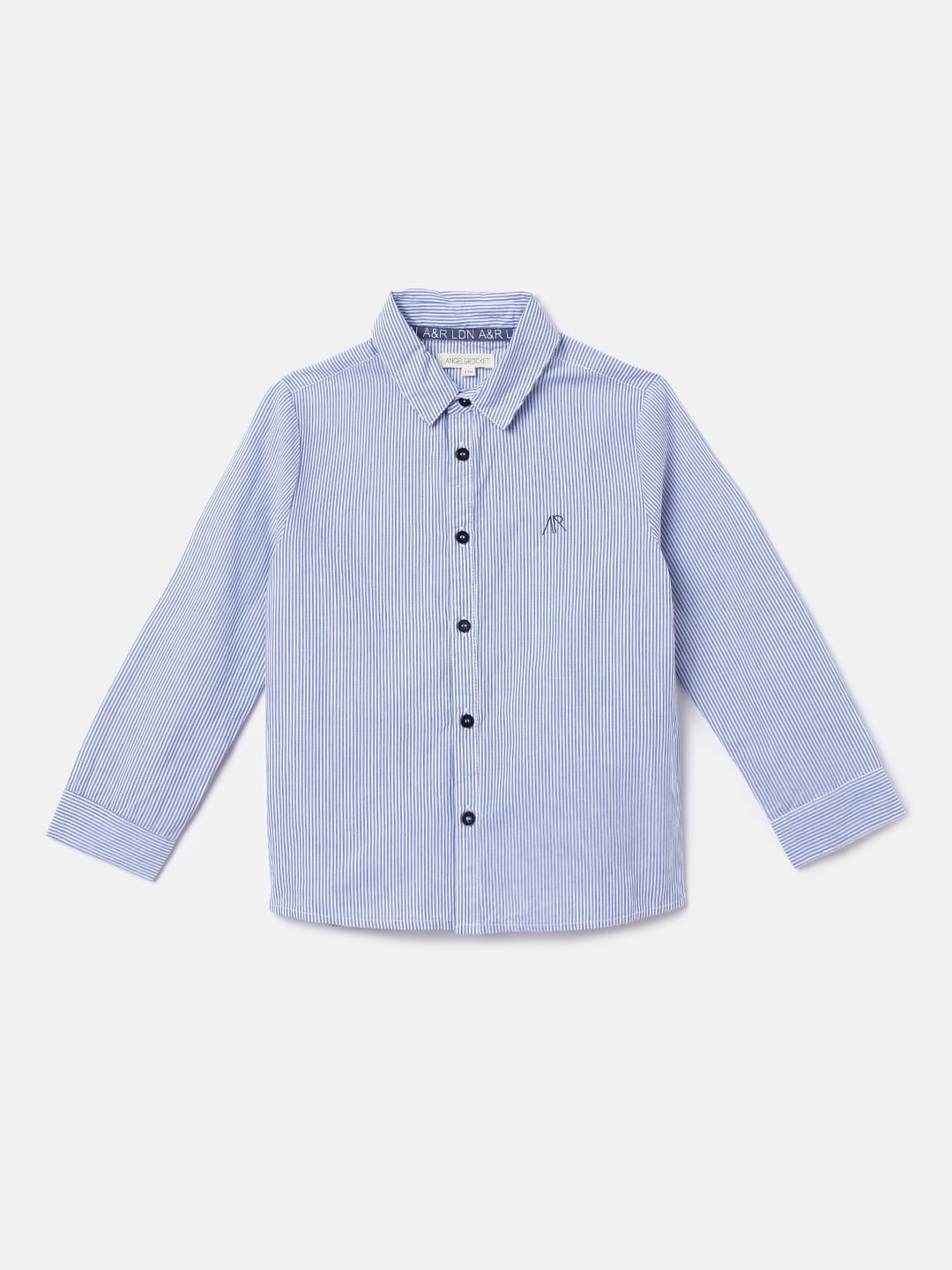 

Angel & Rocket Boys Blue & White Classic Striped Cotton Casual Shirt