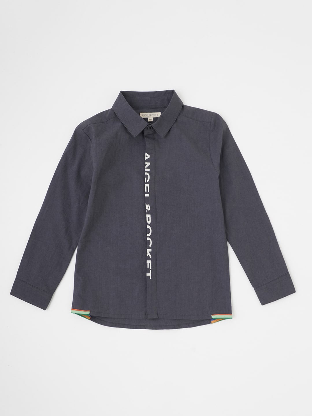 

Angel & Rocket Boys Grey Classic Casual Shirt