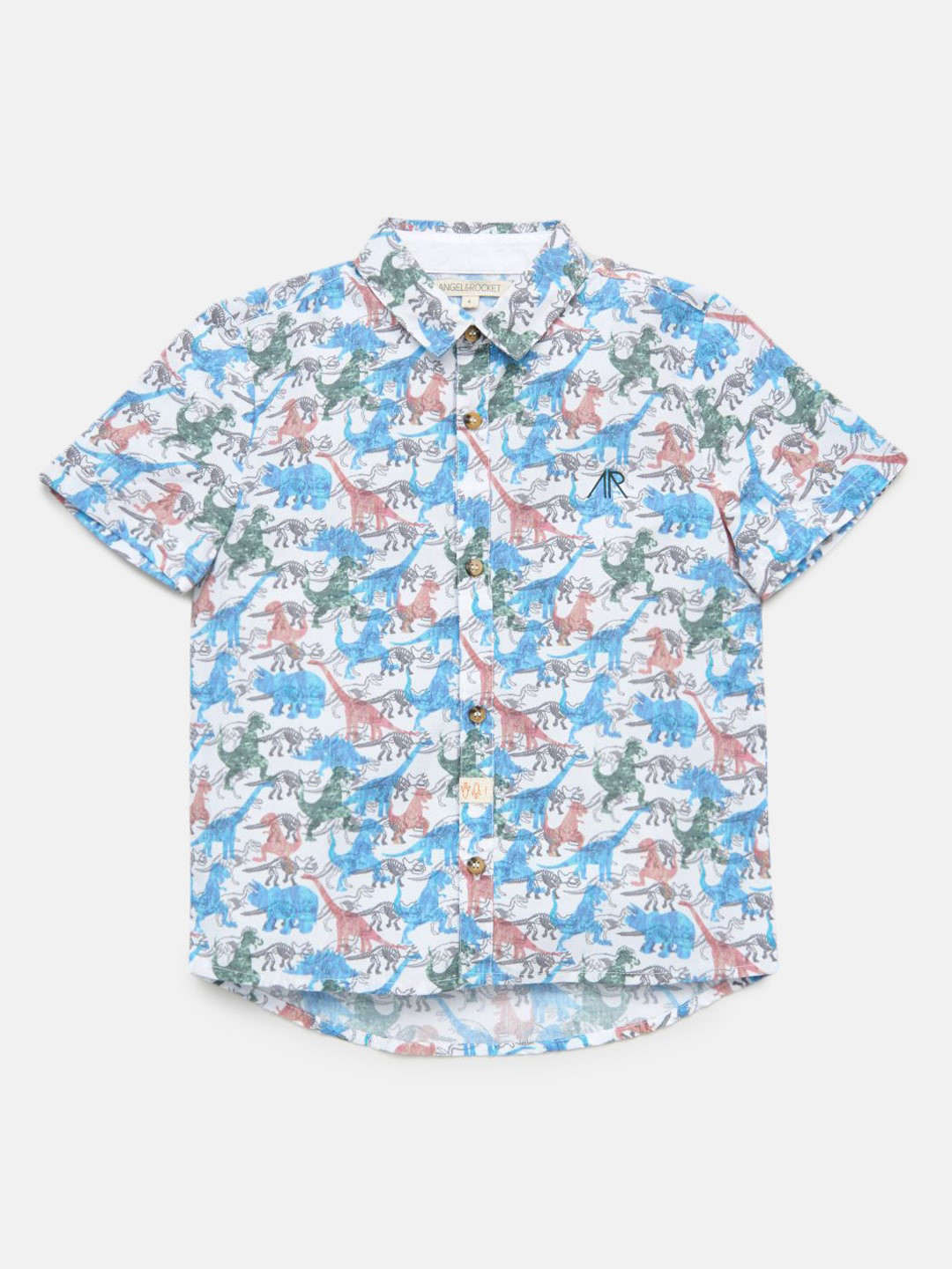 

Angel & Rocket Boys White Classic Floral Printed Casual Shirt