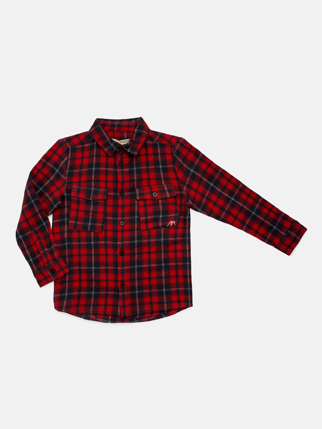 

Angel & Rocket Boys Red Classic Regular Fit Tartan Checked Casual Shirt