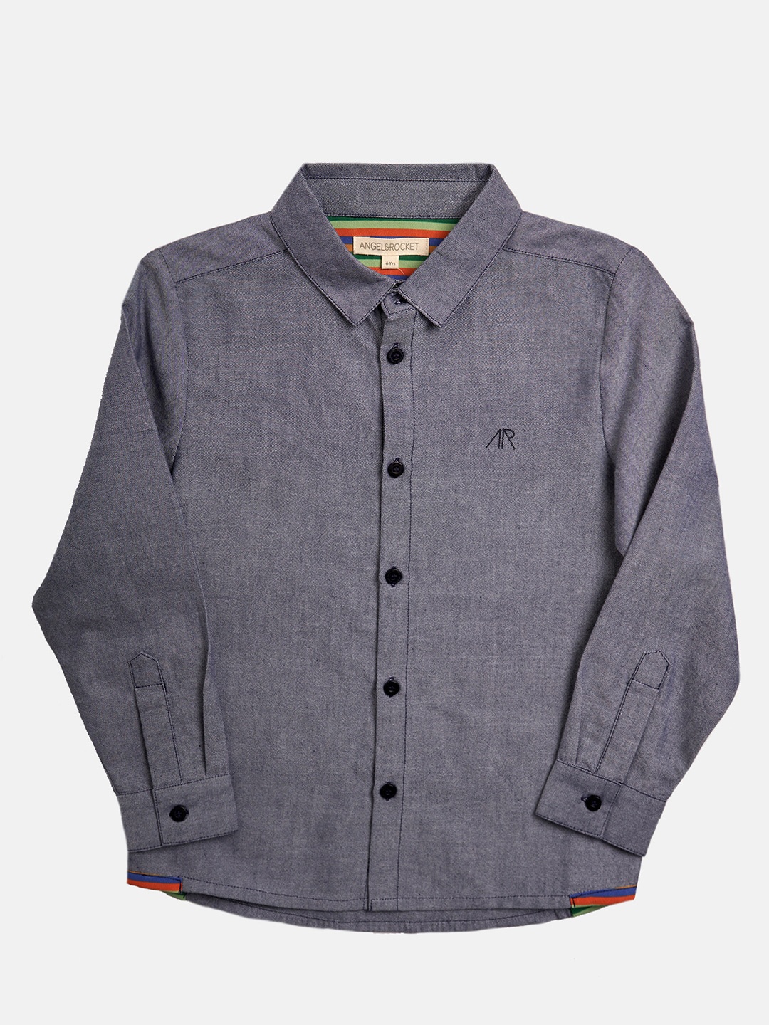 

Angel & Rocket Boys Grey Classic Textured Cotton Casual Shirt
