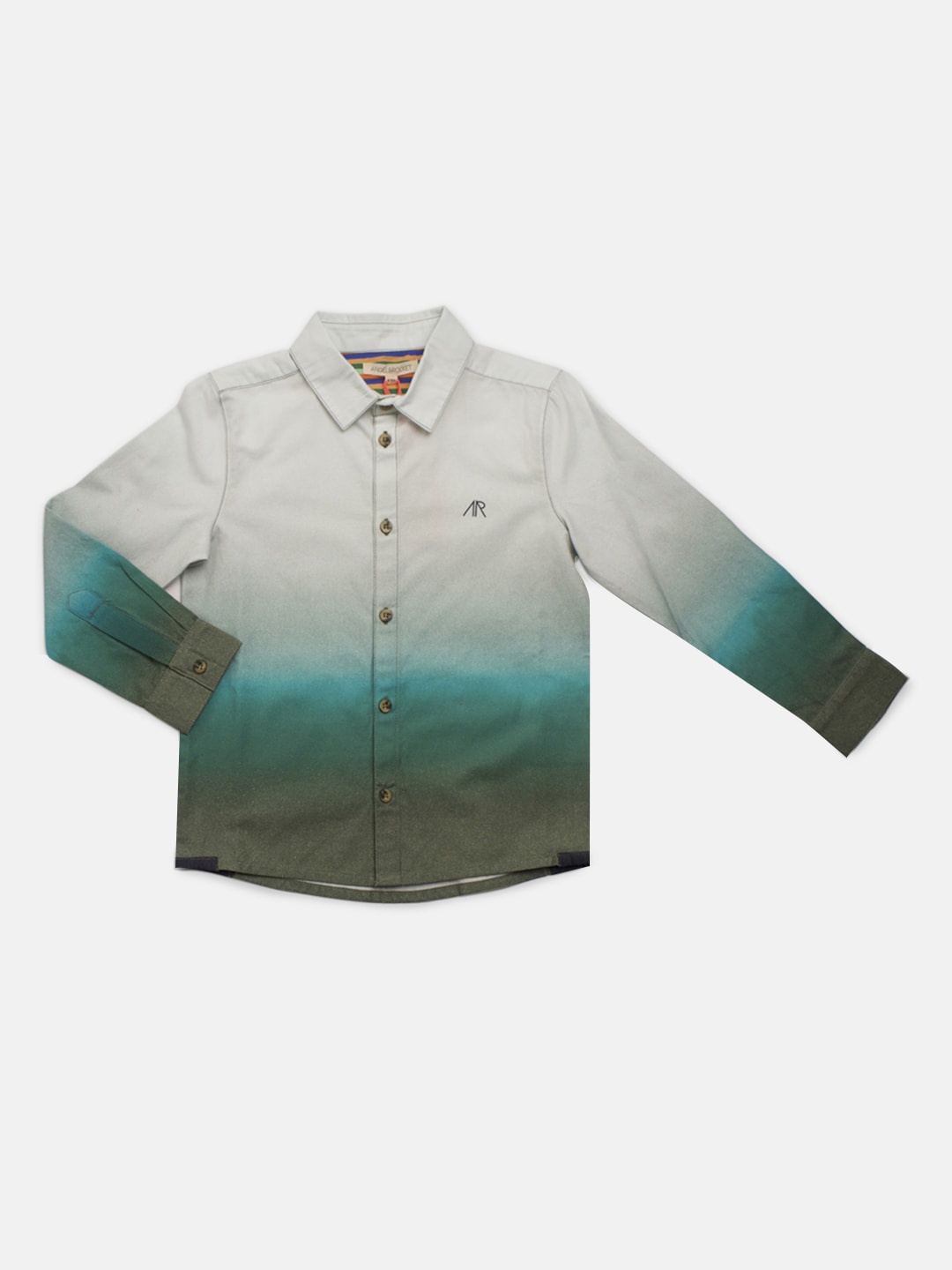 

Angel & Rocket Boys Off White Classic Ombre Casual Shirt