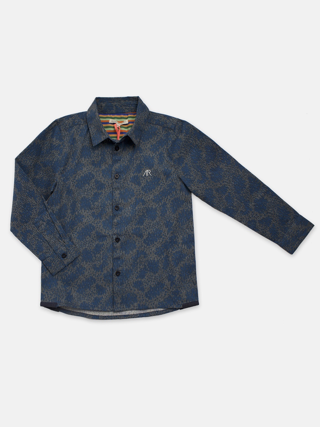 

Angel & Rocket Boys Blue Classic Printed Casual Shirt