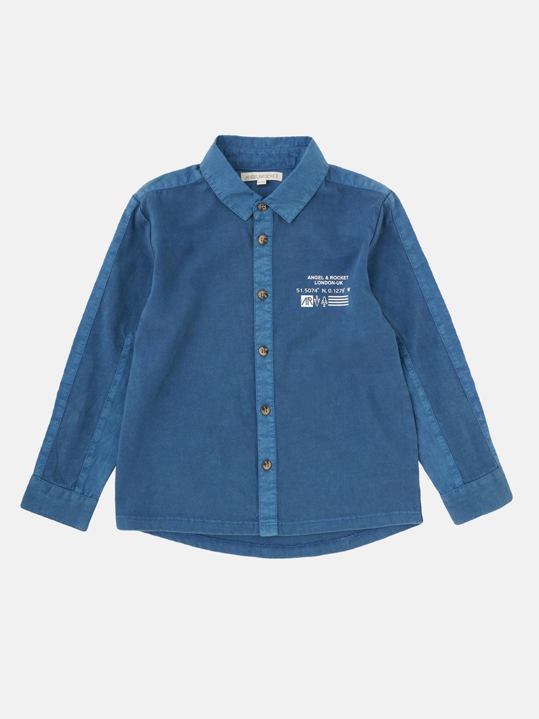 

Angel & Rocket Boys Blue Classic Casual Shirt