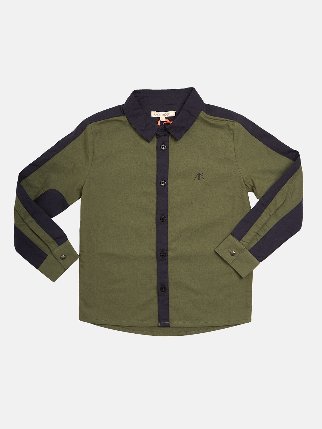 

Angel & Rocket Boys Green Classic Casual Shirt