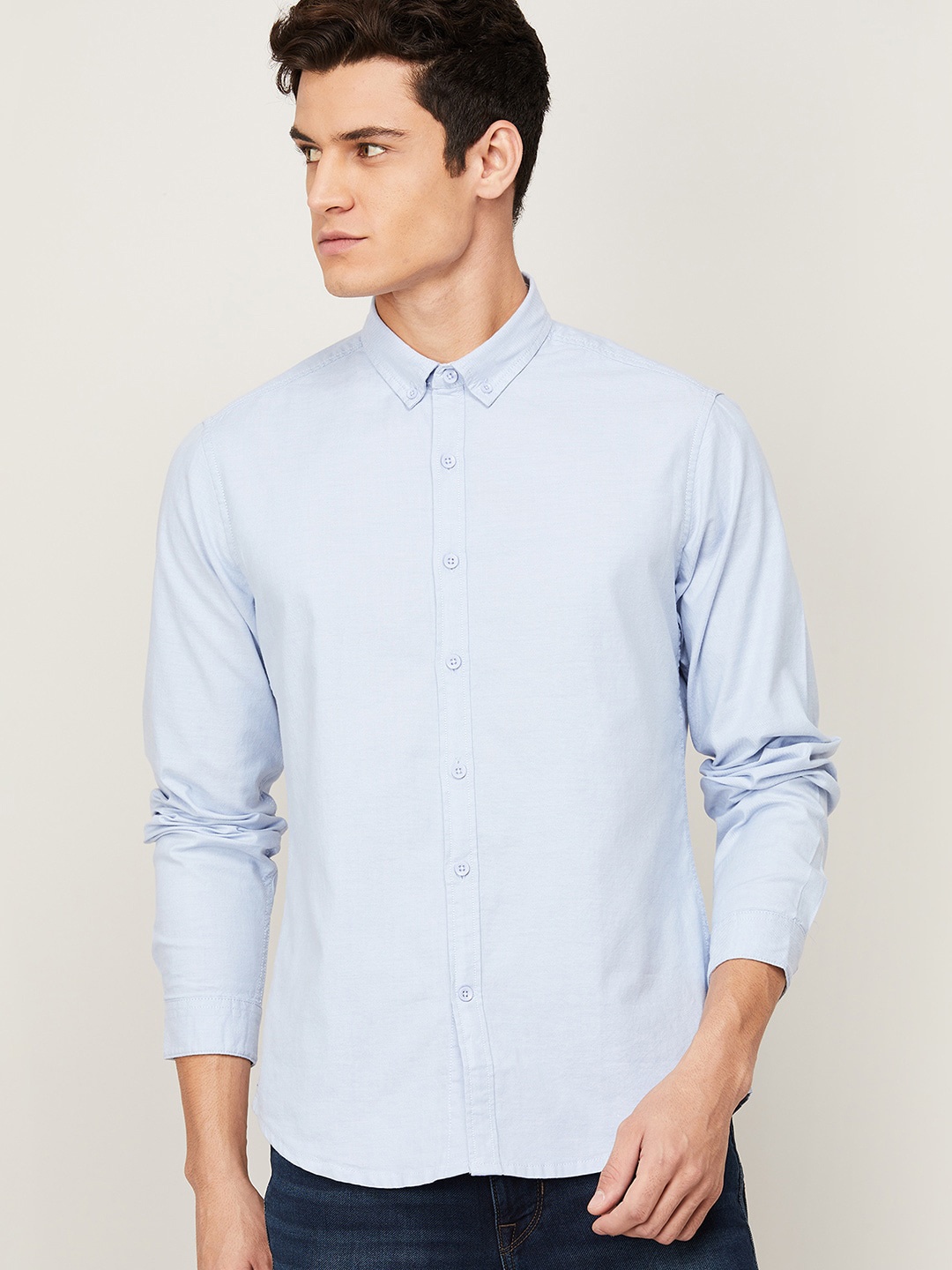 

Fame Forever by Lifestyle Men Blue Slim Fit Casual Shirt