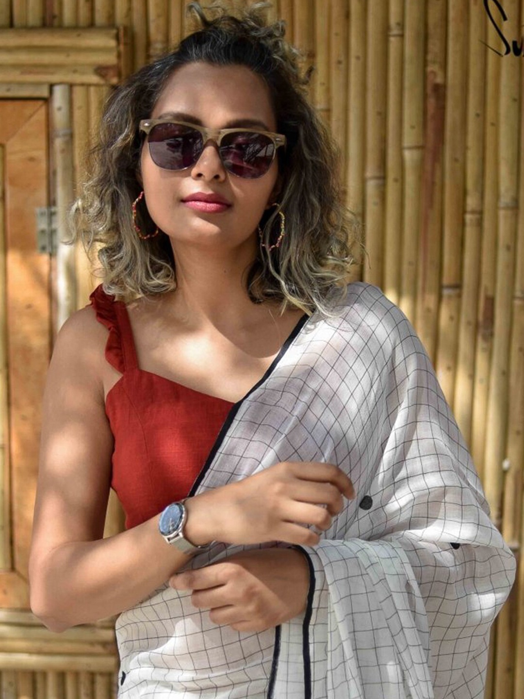 

Suta Maroon Solid Saree Blouse