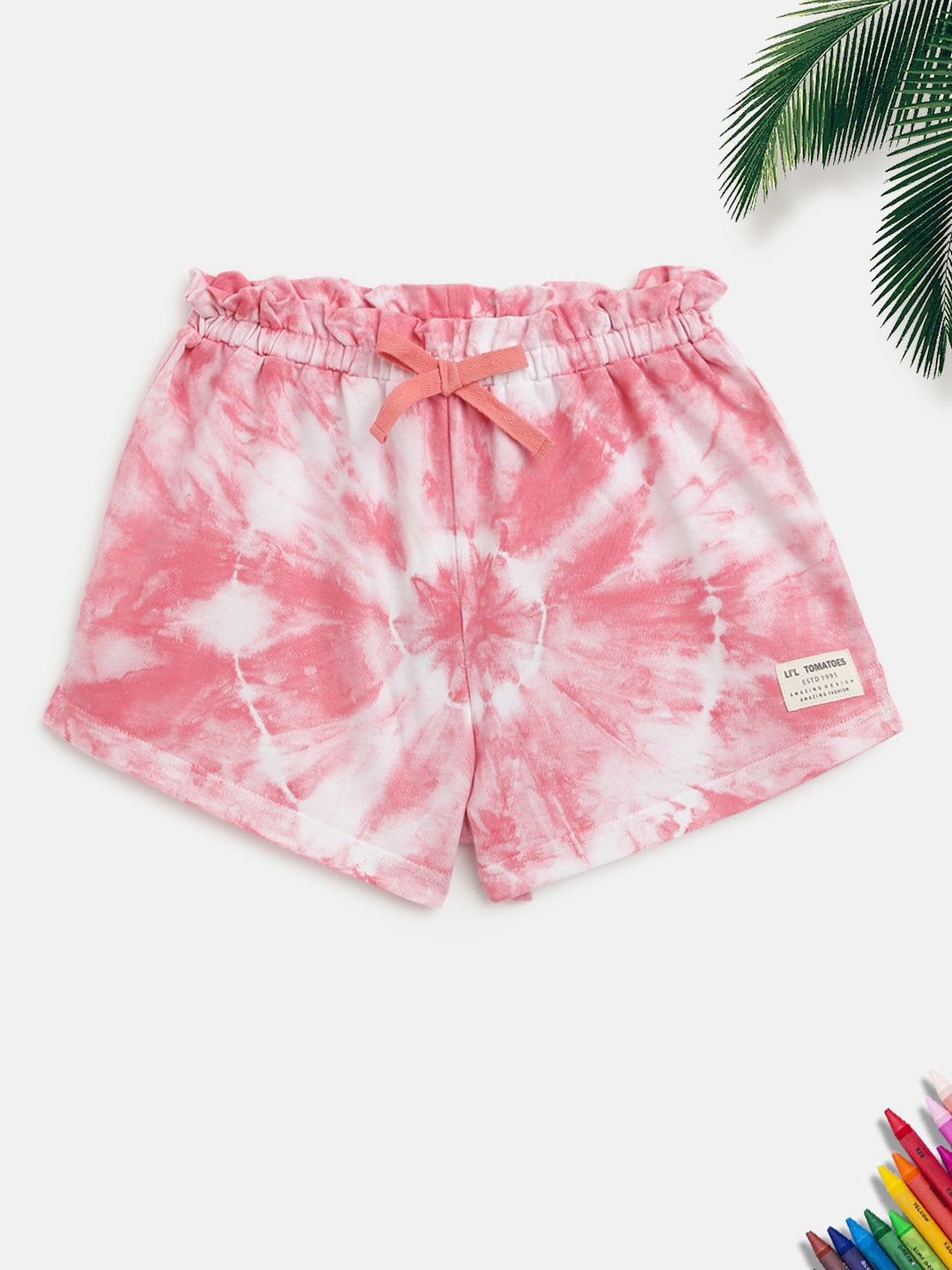 

Lil Tomatoes Girls Pink Printed Shorts