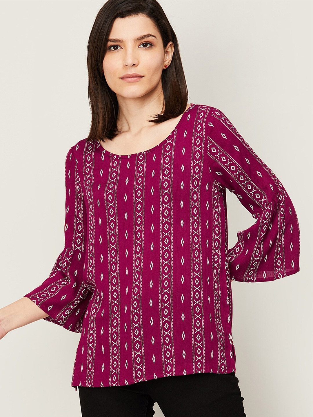 

Fame Forever by Lifestyle Women Maroon Printed Top