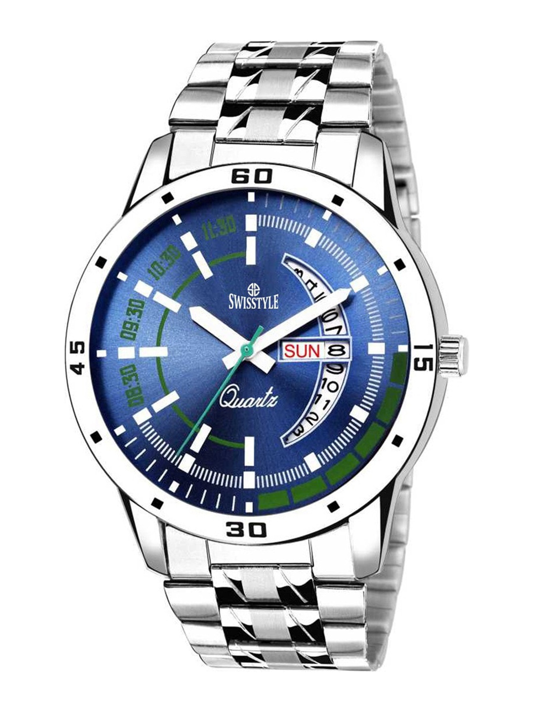 

SWISSTYLE Men Blue Dial & Steel Straps Analogue Wrist Watch SS-GR196-BLU-CH