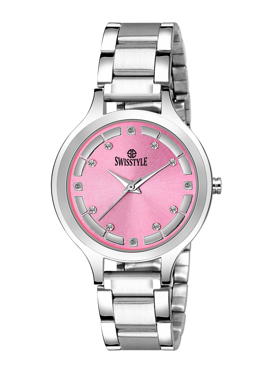

SWISSTYLE Women Pink Embellished Dial & Bracelet Style Straps Analogue Watch SS-LR103