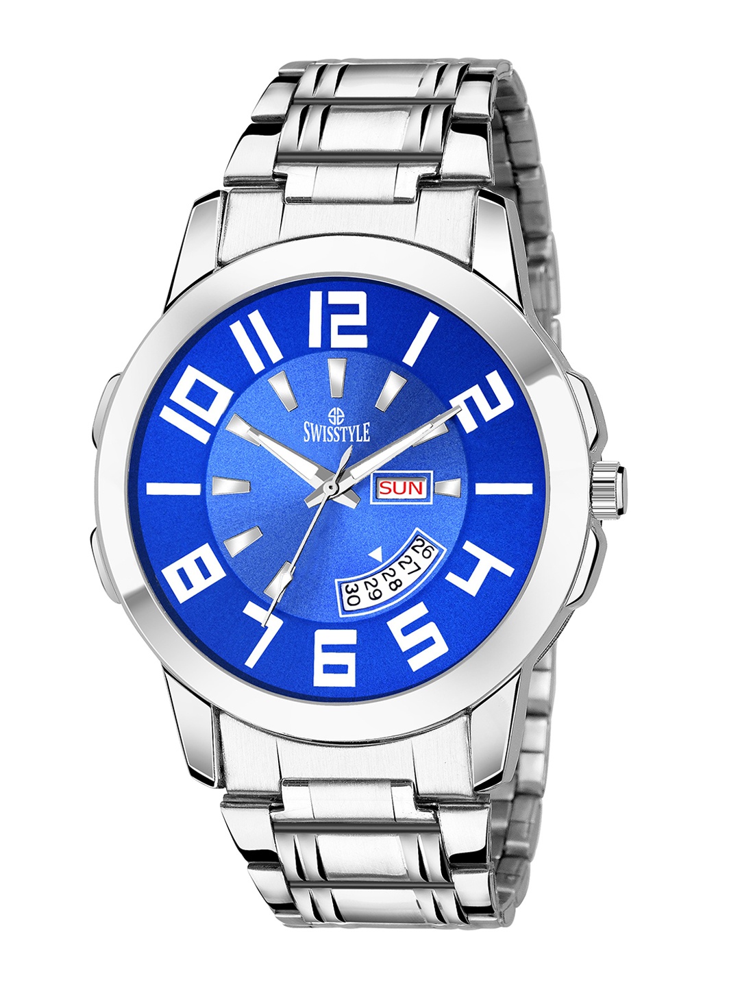 

SWISSTYLE Men Blue Brass Dial & Silver Toned Straps Analogue Watch SS-GR805-BLU-CH