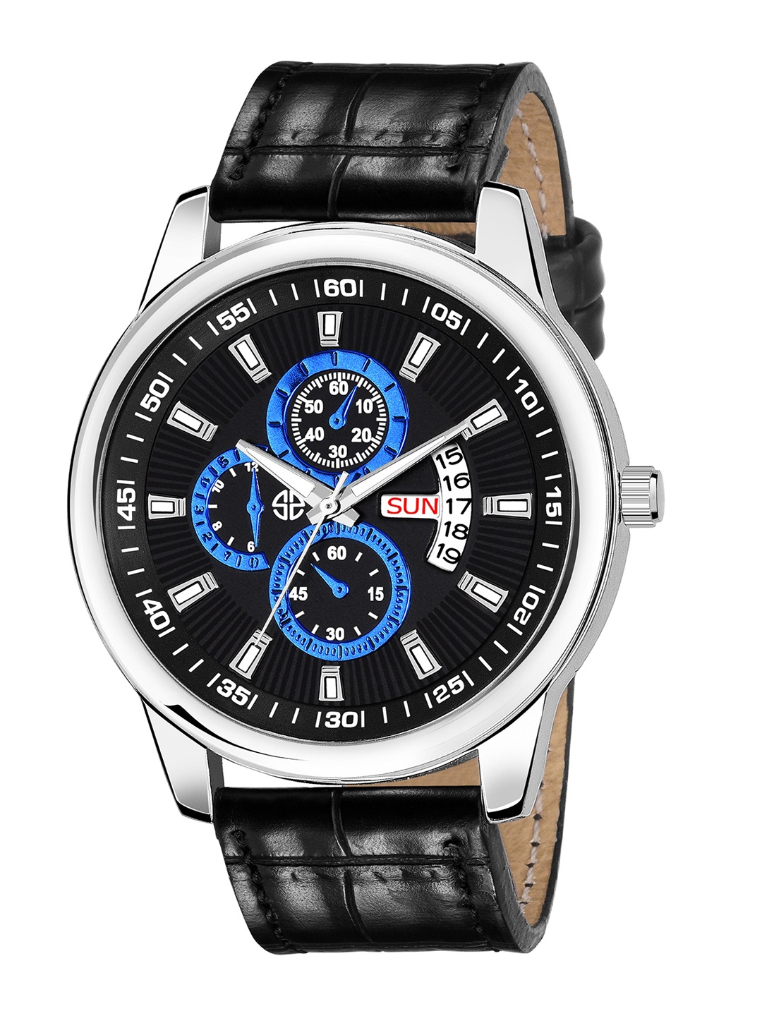 

SWISSTYLE Men Black Brass Dial & Black Straps Analogue Watch