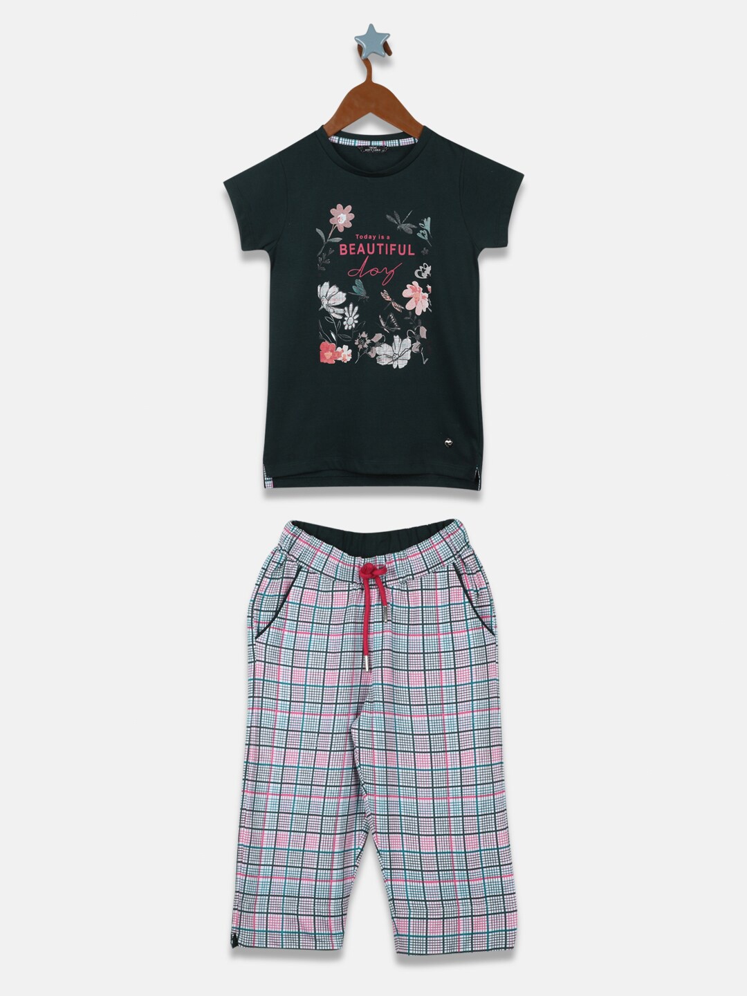 

Monte Carlo Girls Navy Blue T-shirt with Capris