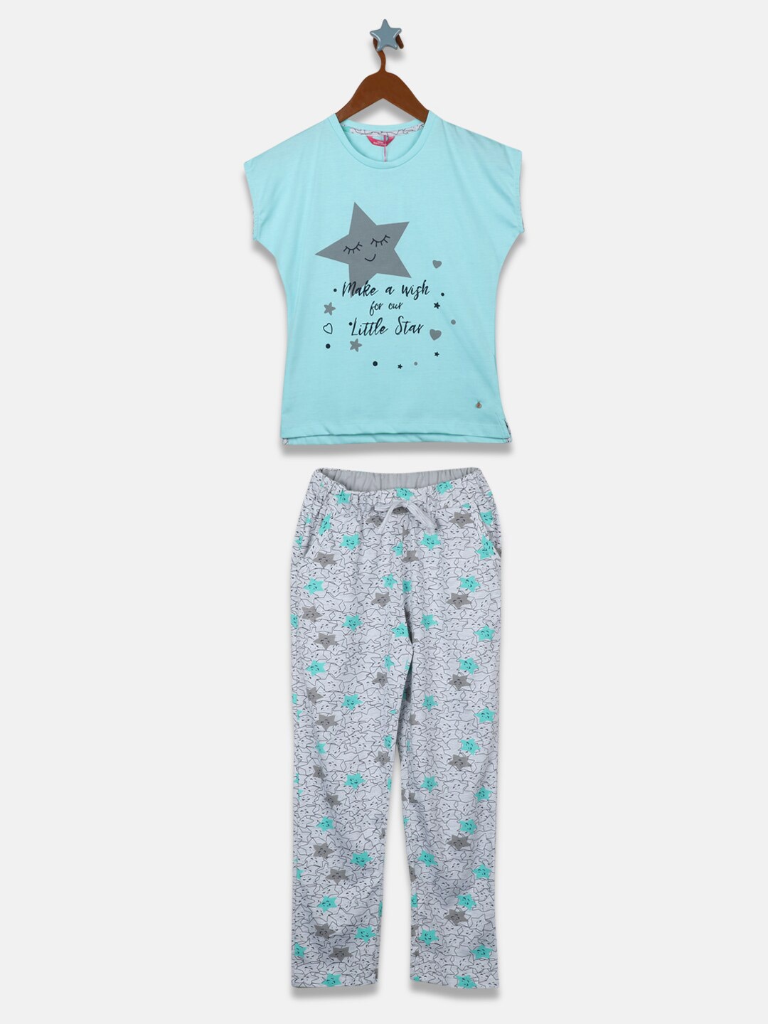 

Monte Carlo Girls Blue & Grey Melange T-shirt with Pyjamas
