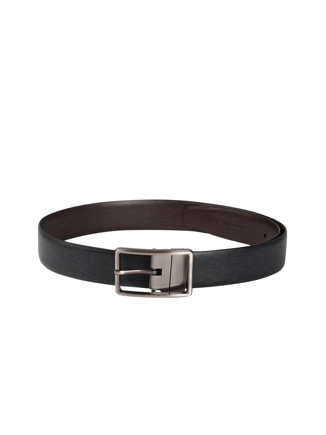 

Peter England Men Black and Brown Textured Leather Reversible Formal Belt