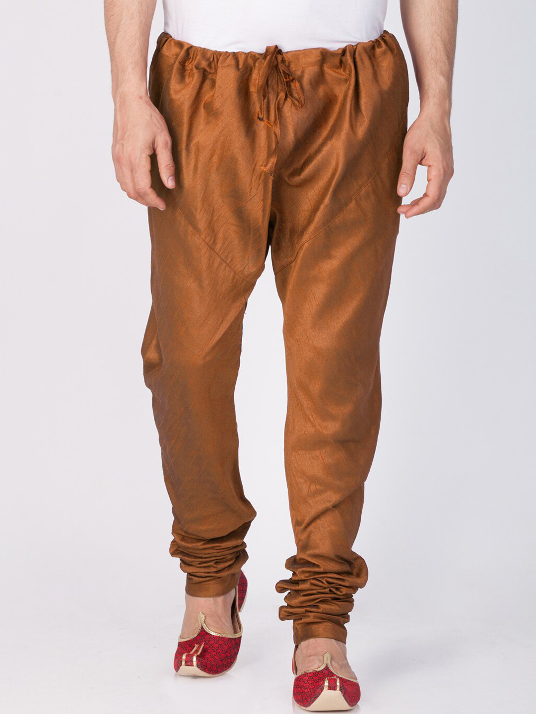 

VASTRAMAY Men Coffee Brown Solid Relaxed Fit Churidar