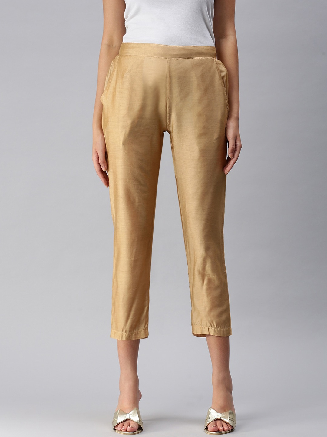 

De Moza Women Nude-Coloured Trousers