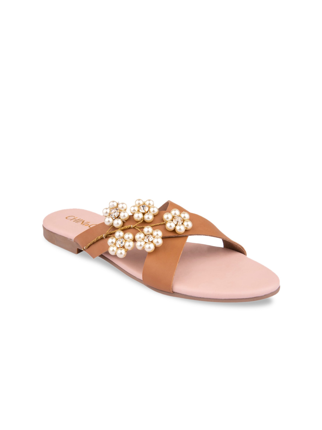 

CHINI C Women Brown Open Toe Flats