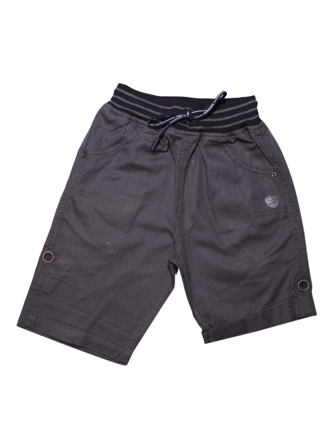 

VEDANA Boys Grey Solid Shorts